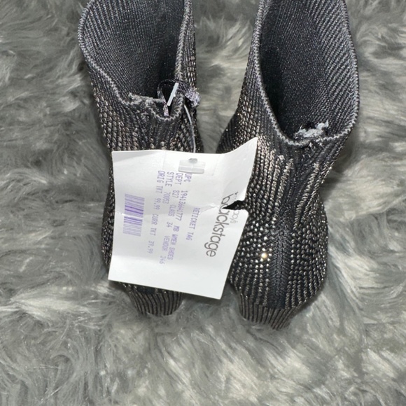 🔥12 Thompson Women's Boots Kellie Black with Silver Bling - Picture 3 of 8